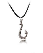 New 10 pcs  Popular Mix  Cartoon Moana  Necklace Fishing Hook Pendant with Leather Rope,Tuna Hook Pendant Hei Matan  Gifts  MM-1